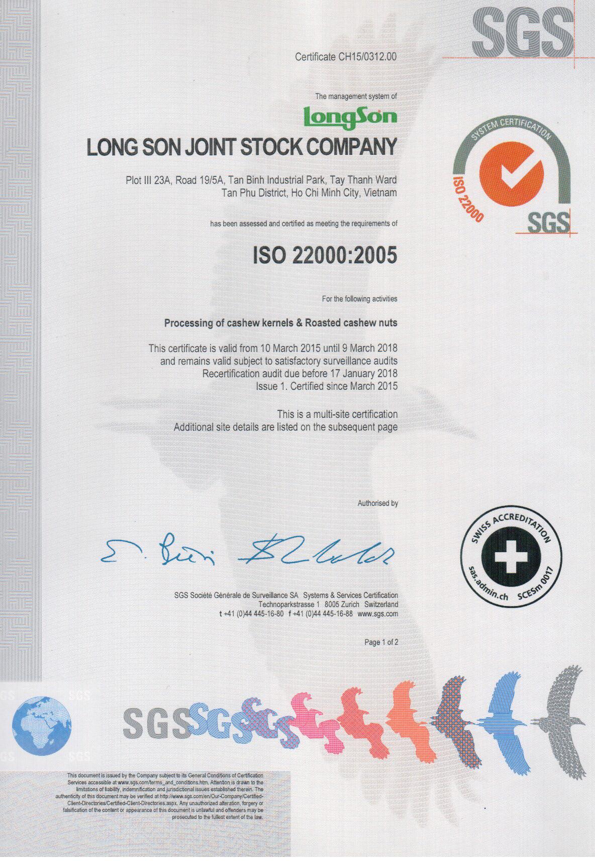 ISO22000-2005